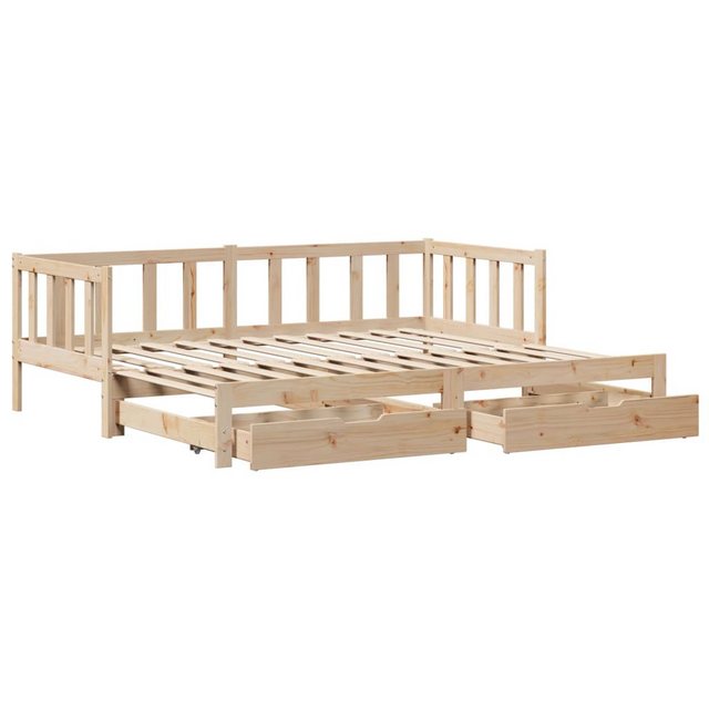 vidaXL Bett Tagesbett Ausziehbar mit Schubladen 90x190 cm Massivholz Kiefer günstig online kaufen