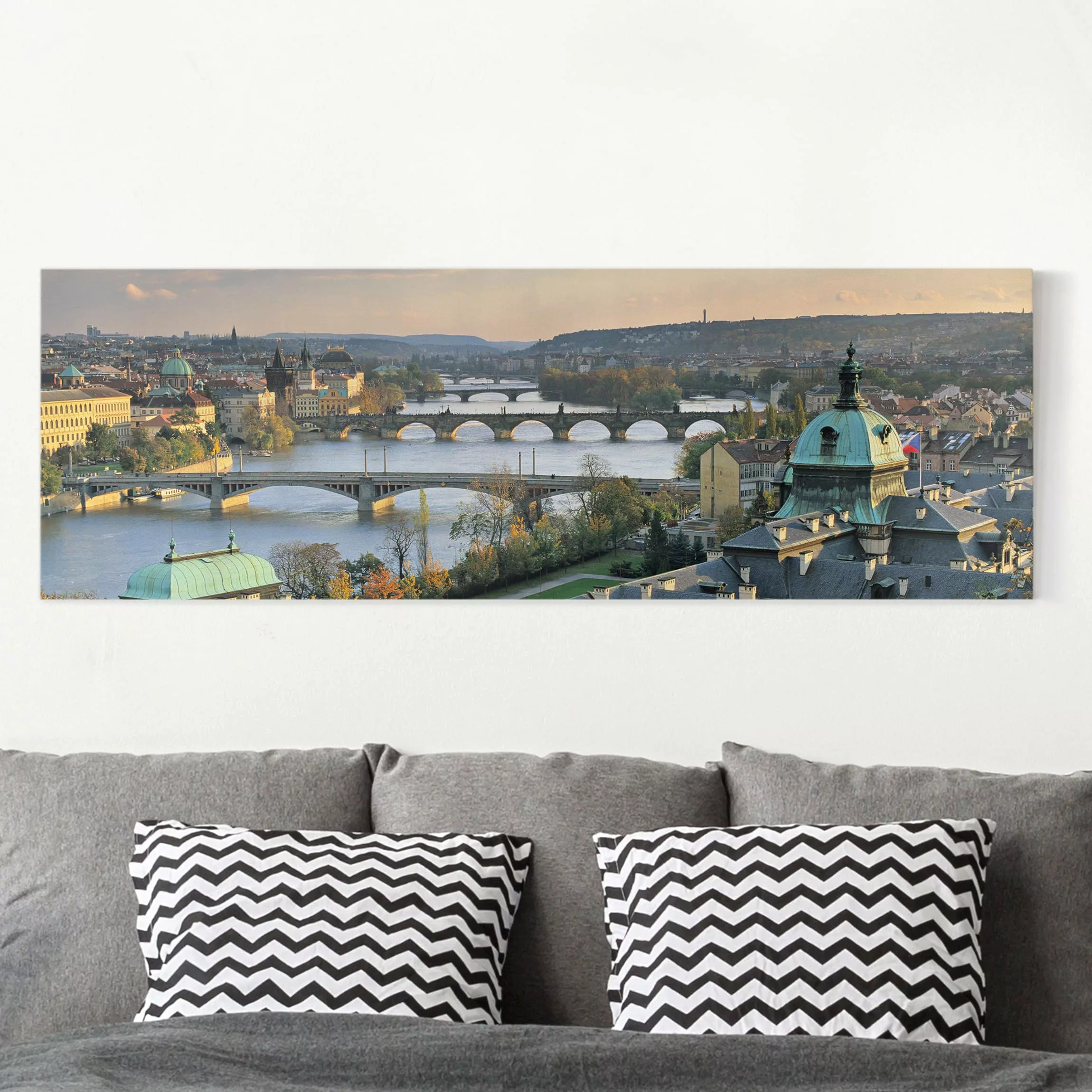 Leinwandbild Architektur & Skyline - Panorama Prag günstig online kaufen