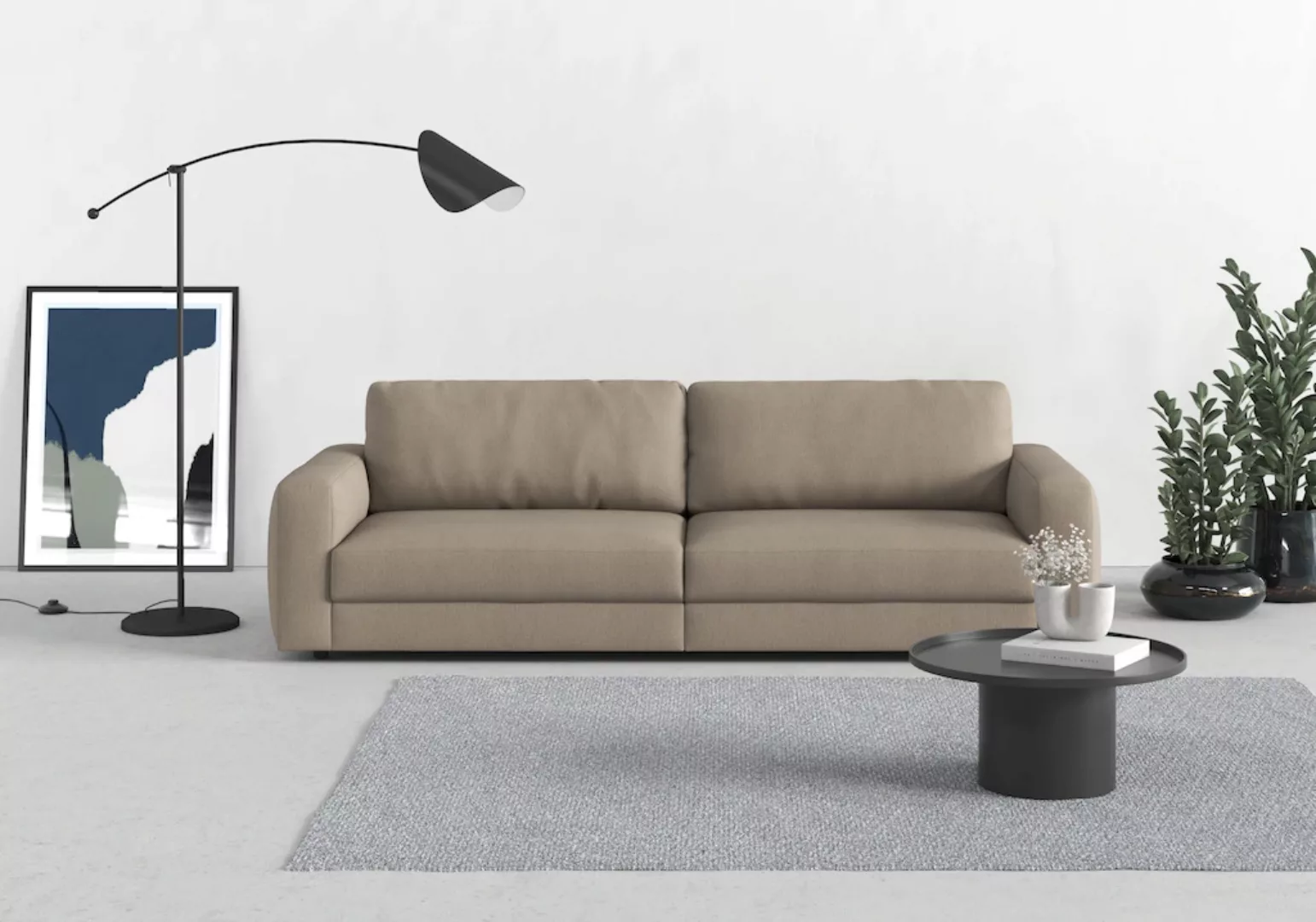 TRENDMANUFAKTUR Big-Sofa "Bourbon", (2 St.), extra tiefe Sitzfläche, wahlwe günstig online kaufen