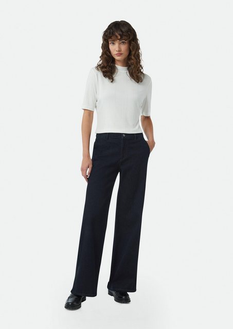 Comma 5-Pocket-Jeans Jeans mit Wide Leg Waschung günstig online kaufen