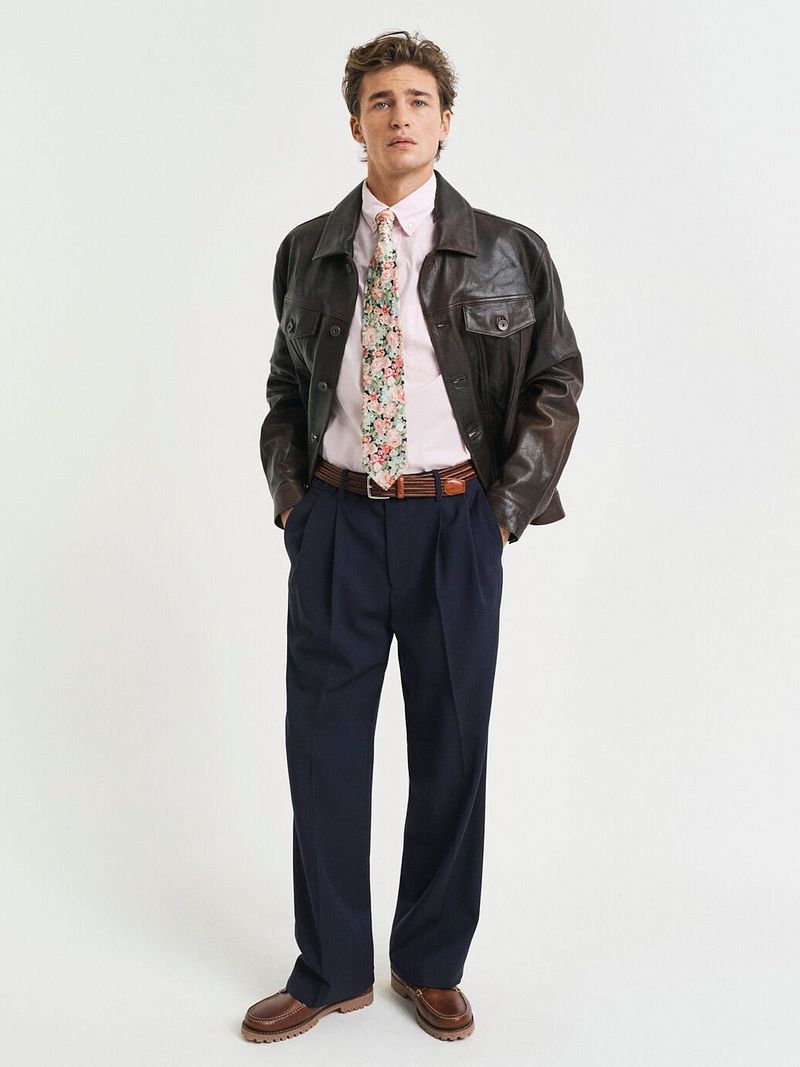Gant Poplin Banker Hemd Stripe Hellrosa - Größe M günstig online kaufen