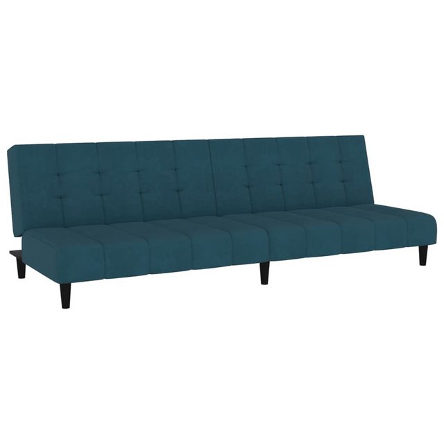 vidaXL Sofa Schlafsofa 2-Sitzer Blau Samt günstig online kaufen