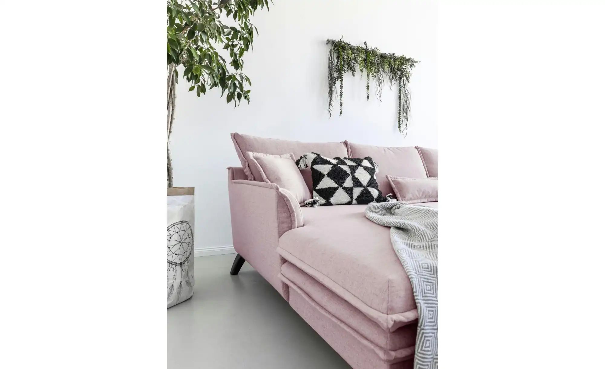 Miuform Ecksofa mit Schlaffunktion Charming Charlie ¦ rosa/pink ¦ Maße (cm) günstig online kaufen