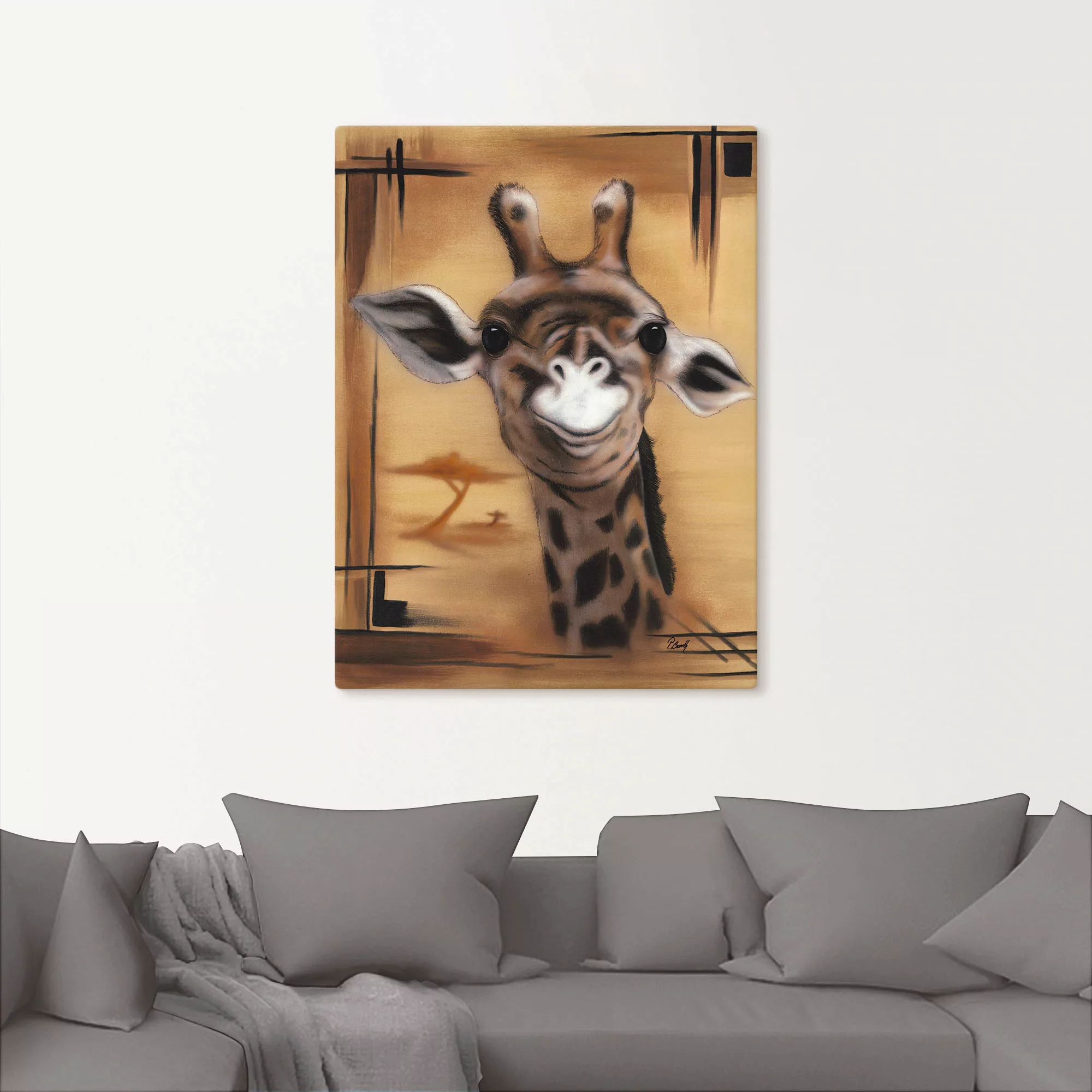 Artland Wandbild »Giraffe«, Giraffen Bilder, (1 St.), als Alubild, Outdoorb günstig online kaufen