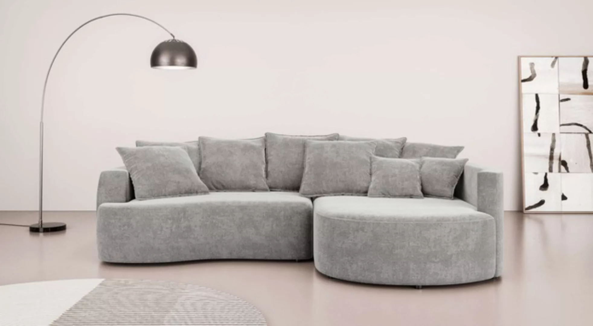 INOSIGN Ecksofa "Kahekili, Schlafsofa mit Bettkasten, Maße B/T/H: 255/181/9 günstig online kaufen