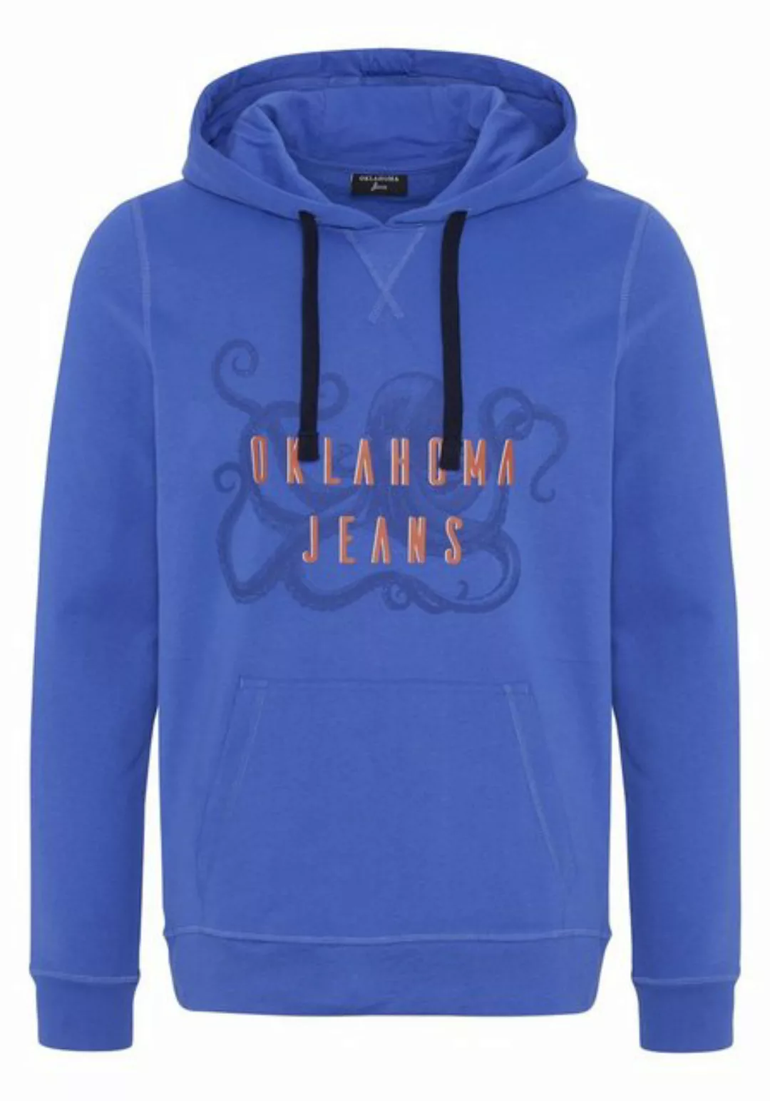 Oklahoma Jeans Kapuzensweatshirt aus Baumwollmix mit Oktopus-Motiv günstig online kaufen