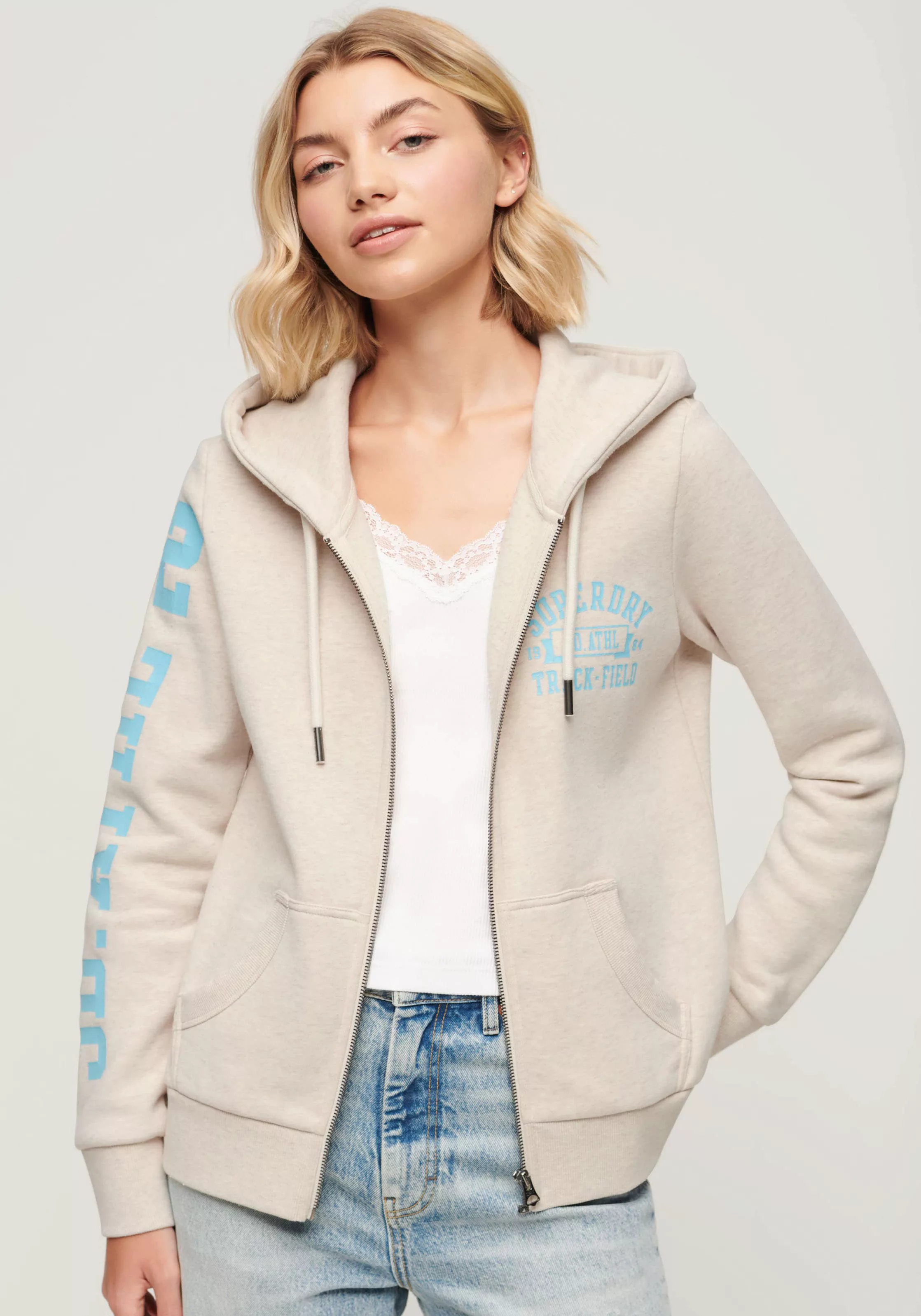 Superdry Kapuzensweatjacke "SUPER ATHLETIC GRAPHIC ZIPHOOD" günstig online kaufen