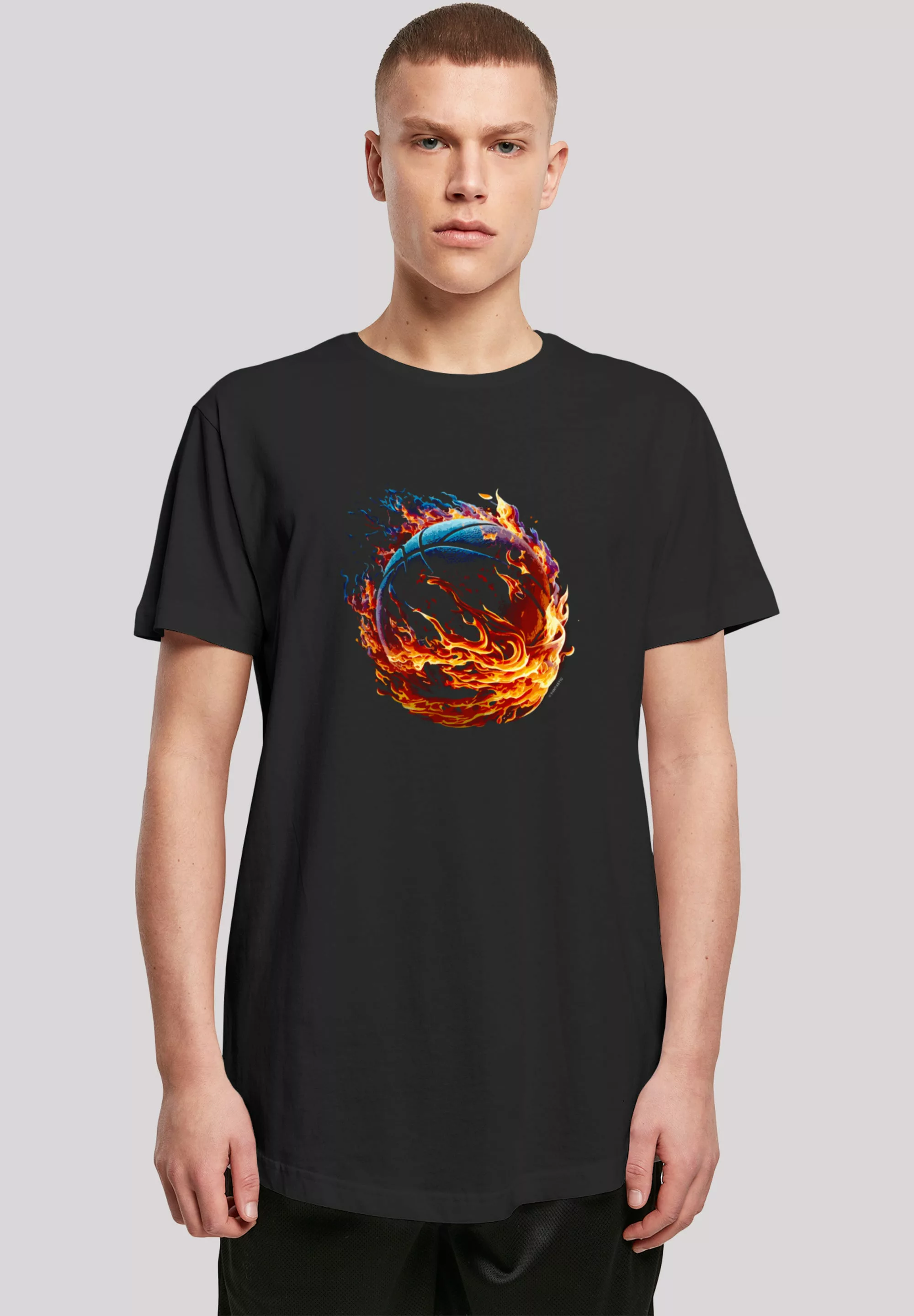 F4NT4STIC T-Shirt "Basketball On Fire Sport LONG", Print günstig online kaufen