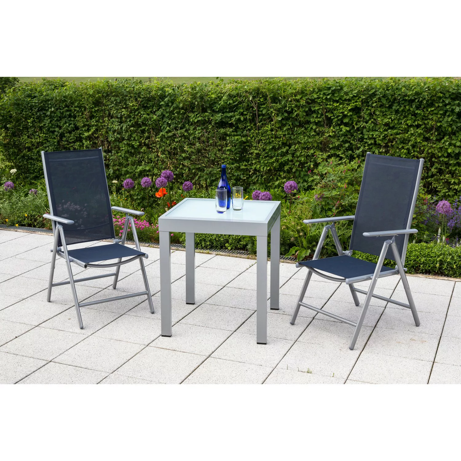 Gartenmöbel-Set Amalfi 3-tlg. Marineblau günstig online kaufen