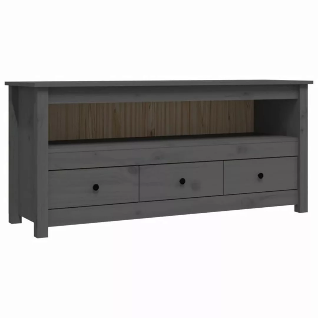 Vidaxl Tv-schrank Grau 114x35x52 Cm Massivholz Kiefer günstig online kaufen