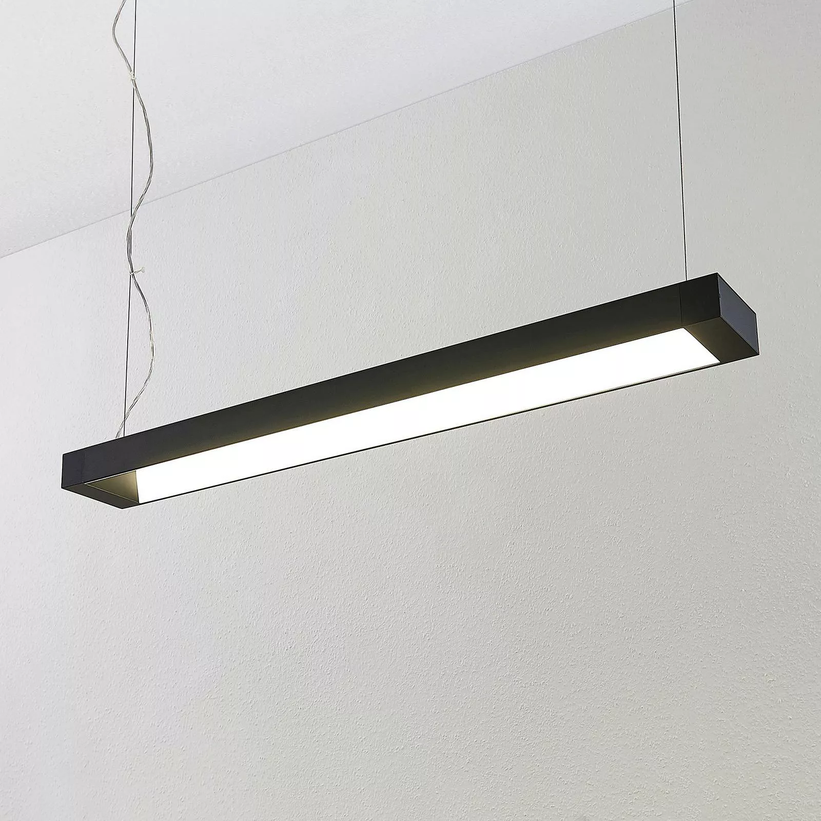 Arcchio Cuna LED-Pendellampe, schwarz, eckig 92 cm günstig online kaufen