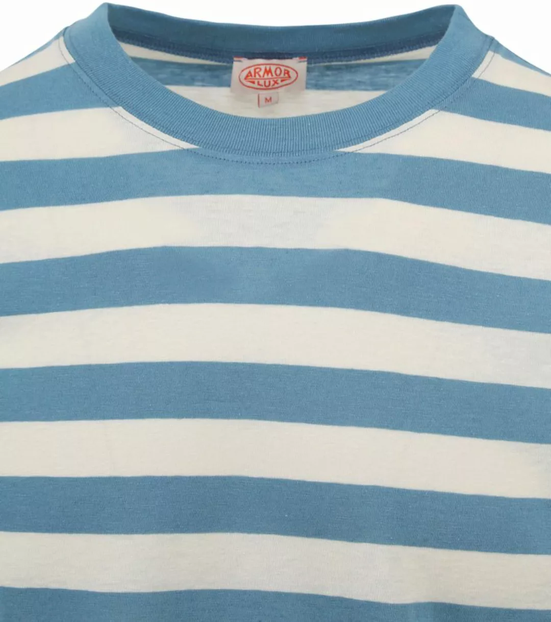 Armor-Lux T-Shirt Leinen Streifen Blau - Größe M günstig online kaufen