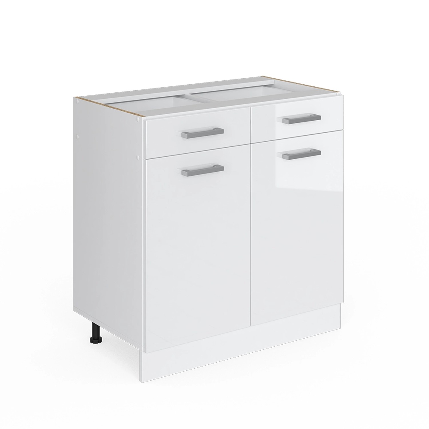 Vicco Unterschrank R-Line, Weiß Hochglanz/Weiß, 80 günstig online kaufen