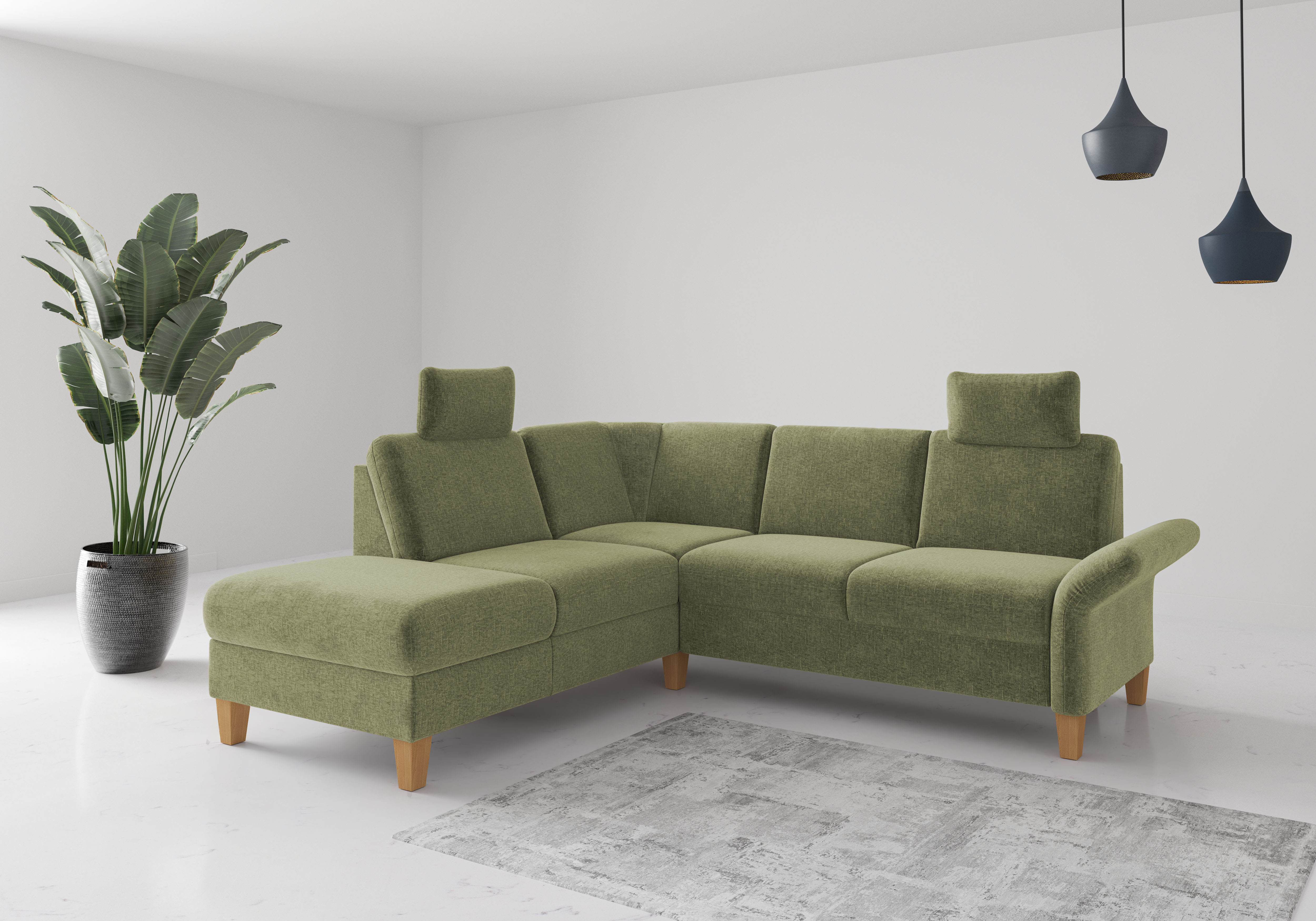 Home affaire Ecksofa "Rochelle, L-Form", wahlweise mit Armteilverstellung, günstig online kaufen