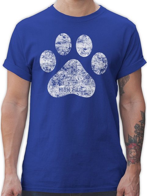 Shirtracer T-Shirt High Five Hunde Pfote Geschenk für Hundebesitzer günstig online kaufen