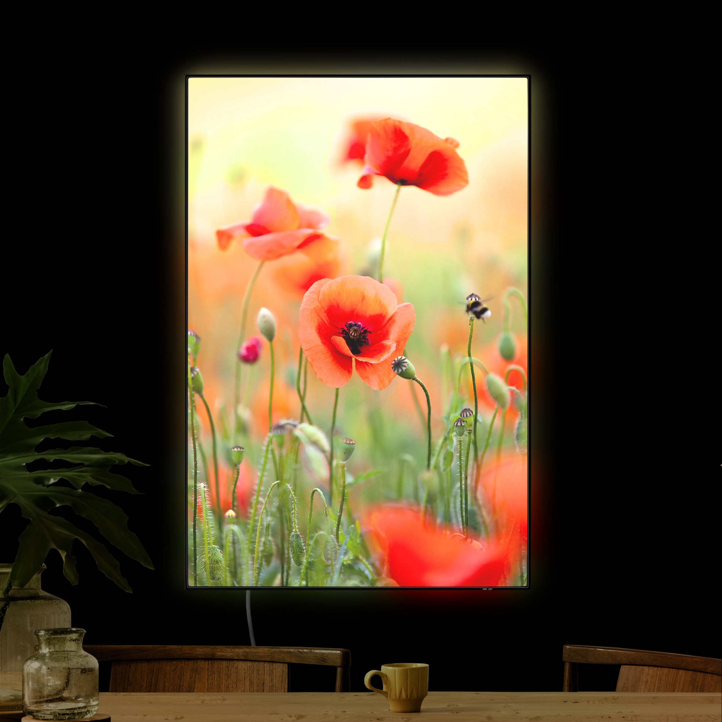 LED-Wechselbild Roter Sommermohn günstig online kaufen