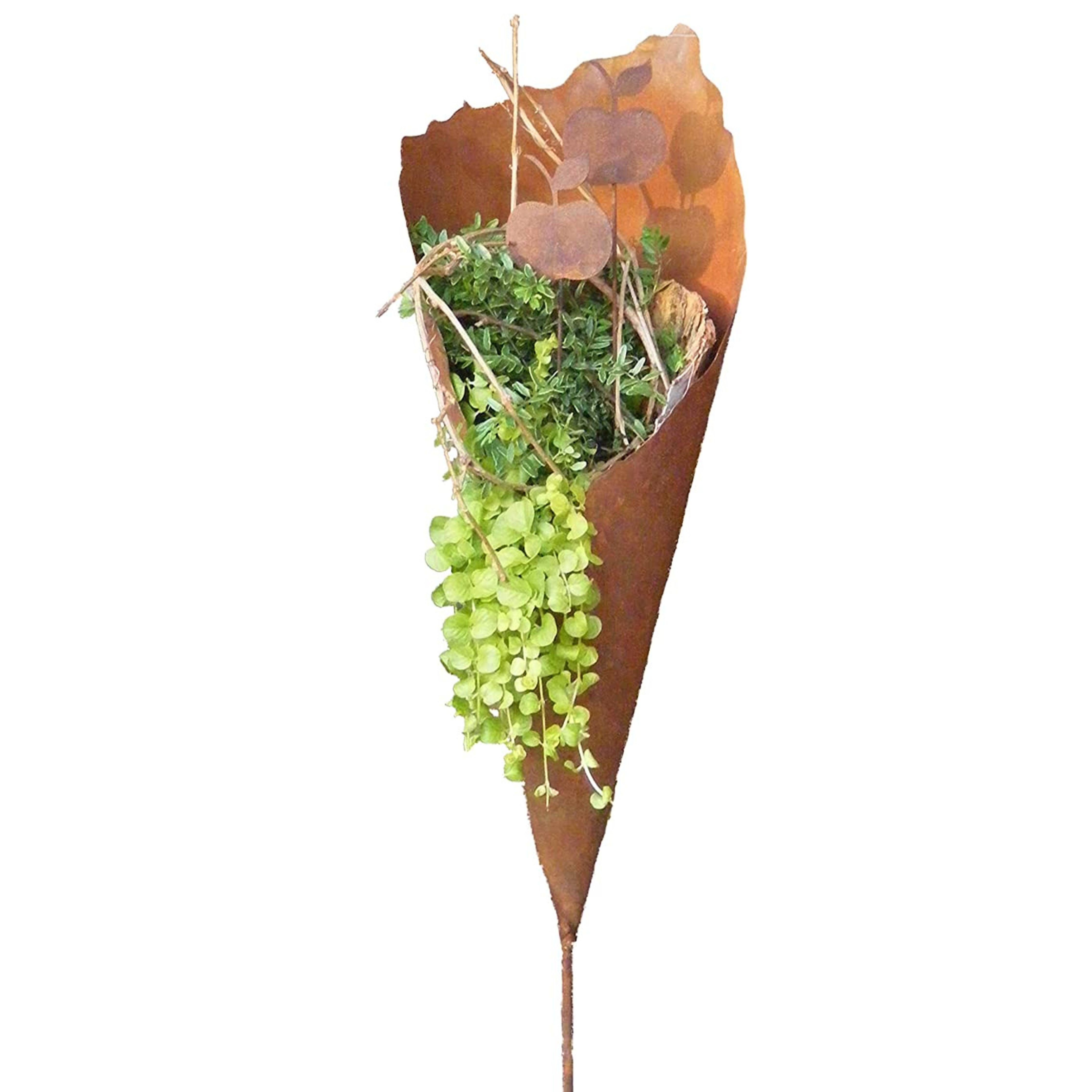 Rostikal Gartenstecker Gartendeko Metall Pflanztüte Beetstecker günstig online kaufen