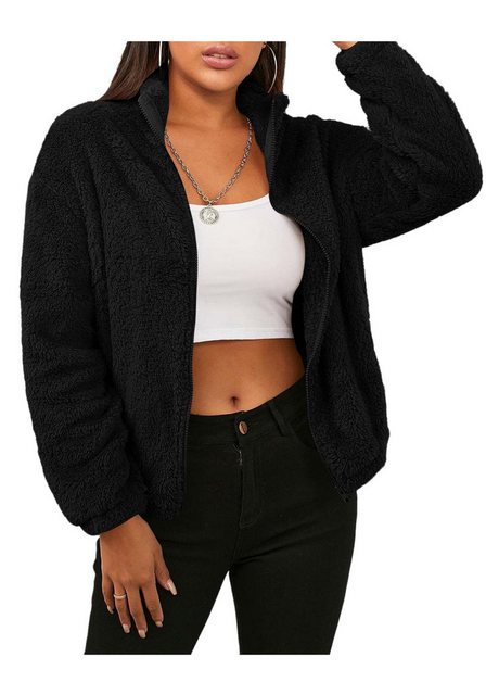 Zoclack Fleecejacke Gemütliche Damen Fleecejacke mit Reißverschluss,Weicher günstig online kaufen