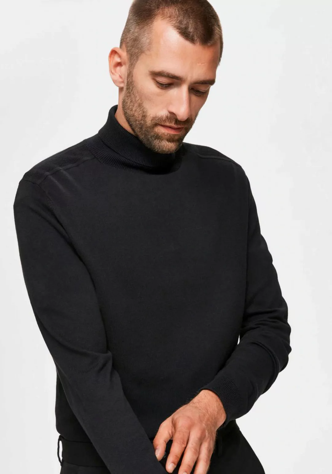 Selected Herren Rollkragen Pullover SLHBERG ROLL NECK günstig online kaufen