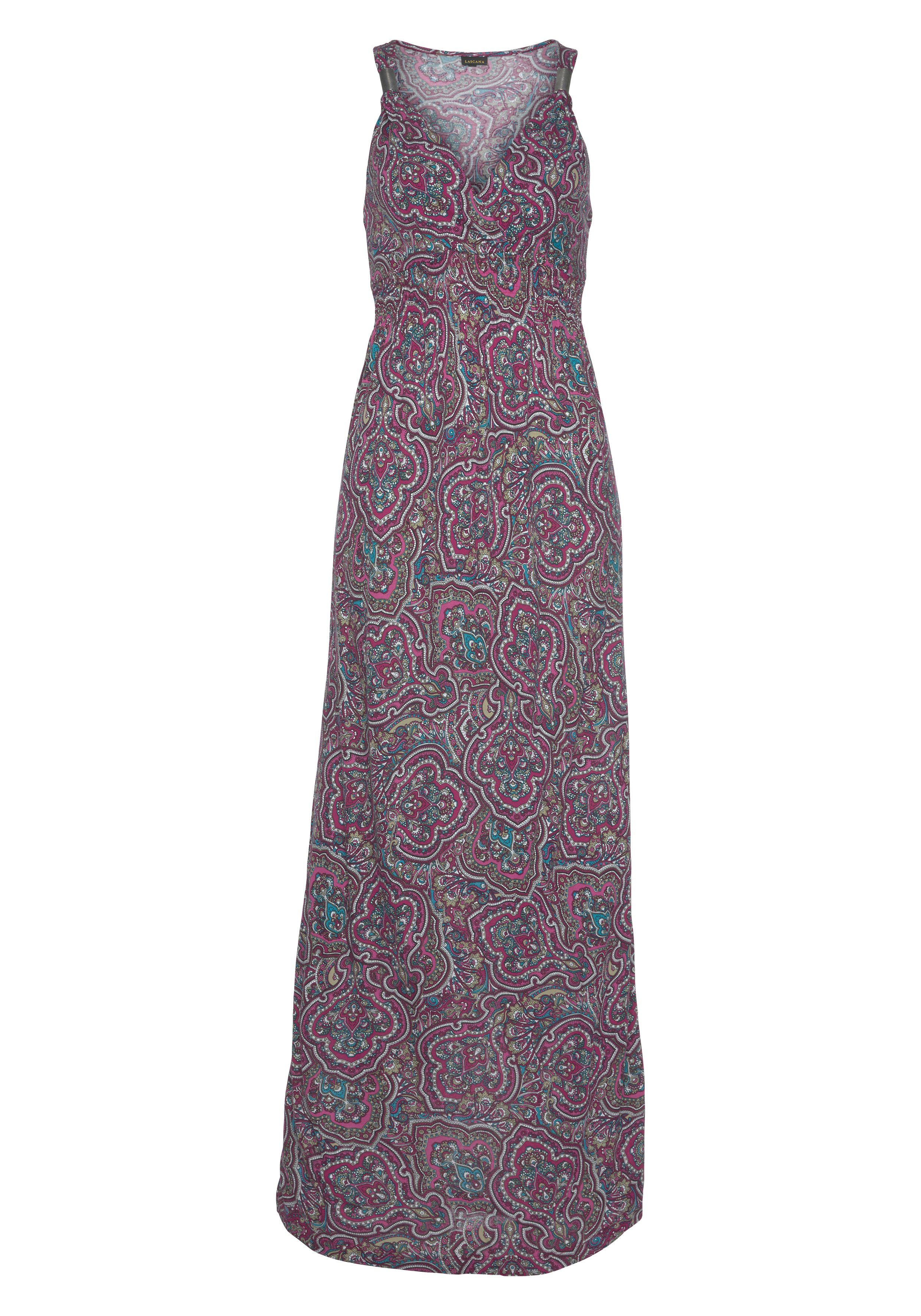 LASCANA Maxikleid mit Paisleymuster und verstellbarem günstig online kaufen