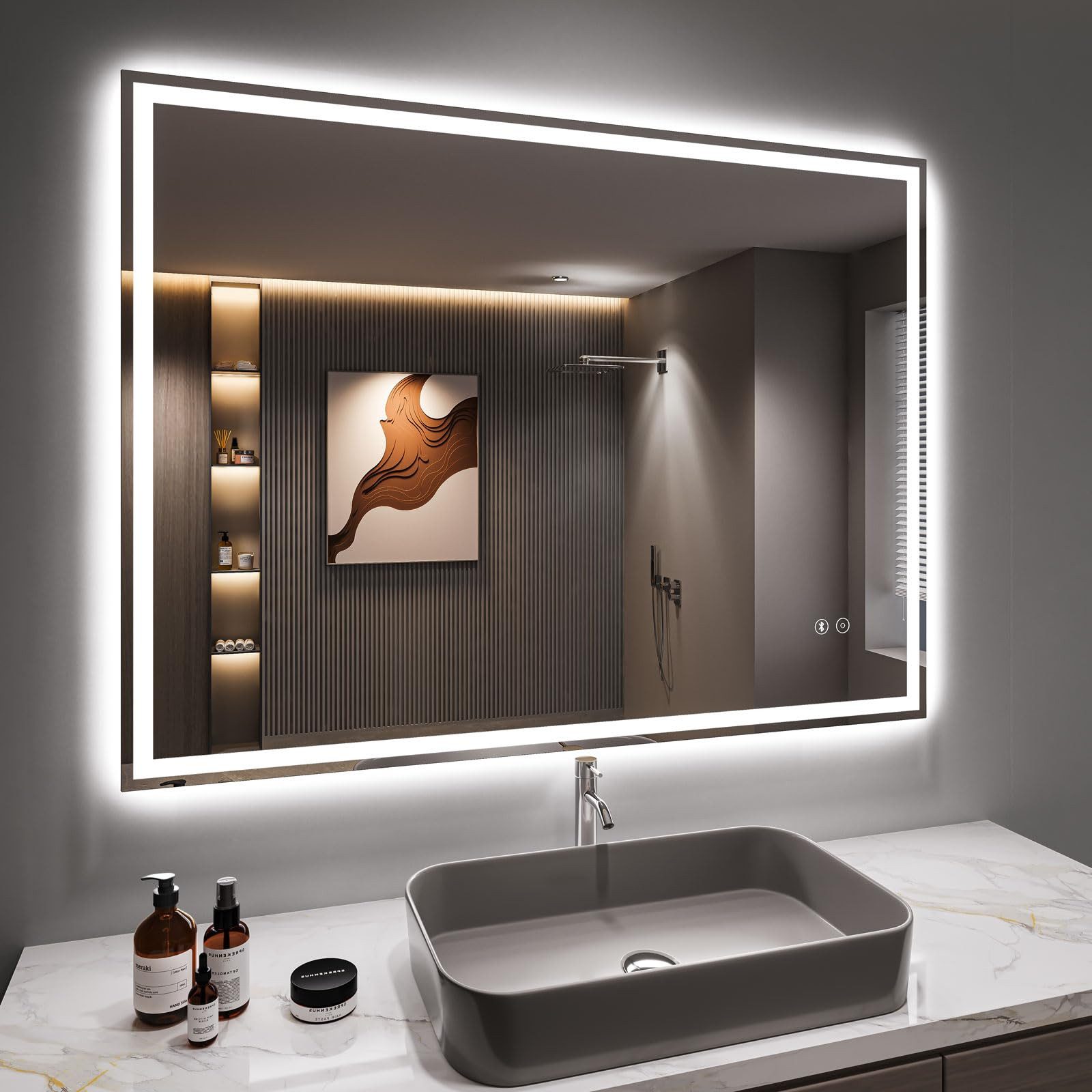 Dripex Badspiegel Led Badezimmerspiegel mit Beleuchtung, günstig online kaufen