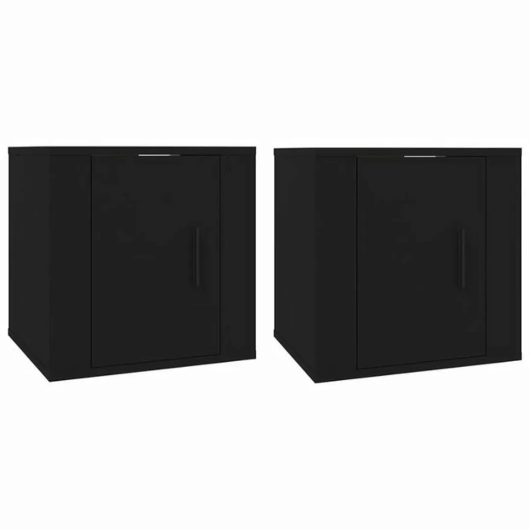 furnicato TV-Schrank TV-Wandschränke 2 Stk. Schwarz 40x34,5x40 cm günstig online kaufen