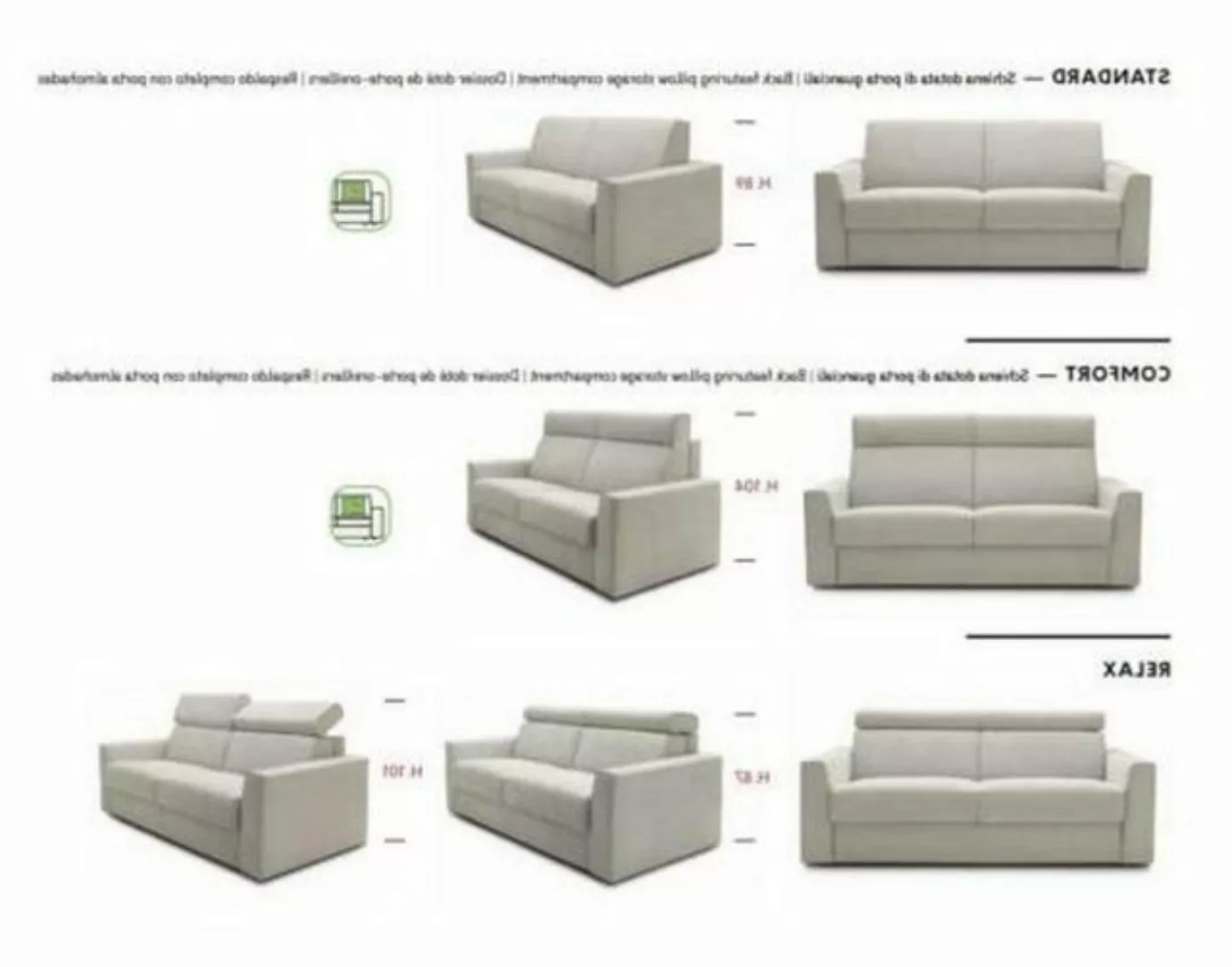 Xlmoebel 3-Sitzer Sofa Couch Textil Polster Lounge Club Couchen Weiß, 1 Tei günstig online kaufen