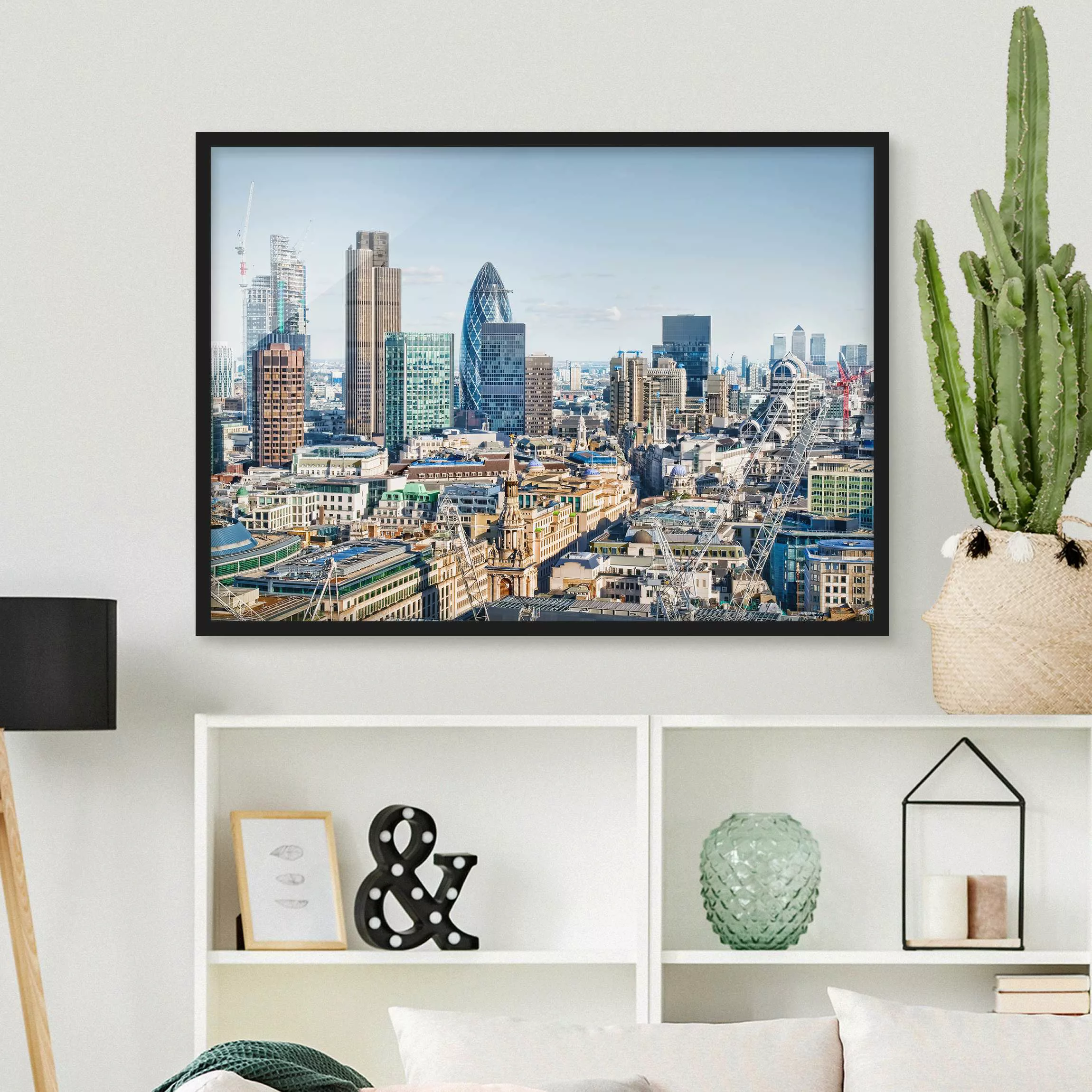 Bild mit Rahmen Architektur & Skyline - Querformat City of London günstig online kaufen
