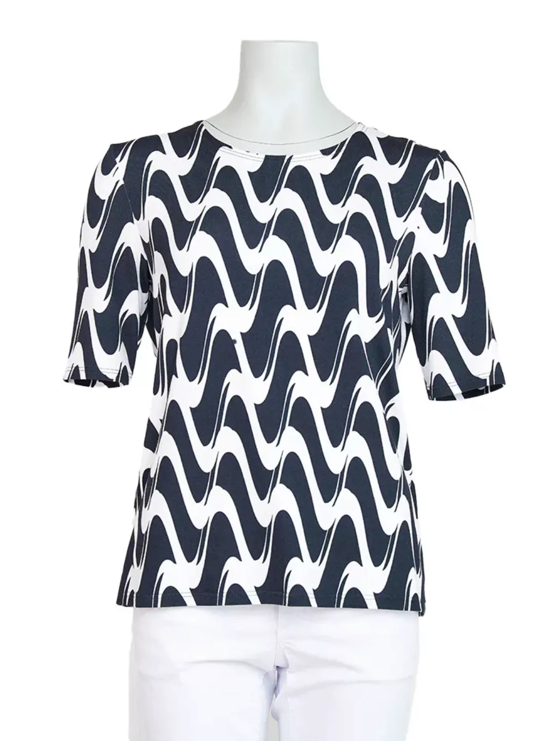 Seidel Moden Shirt Wellen schwarz-weiß günstig online kaufen