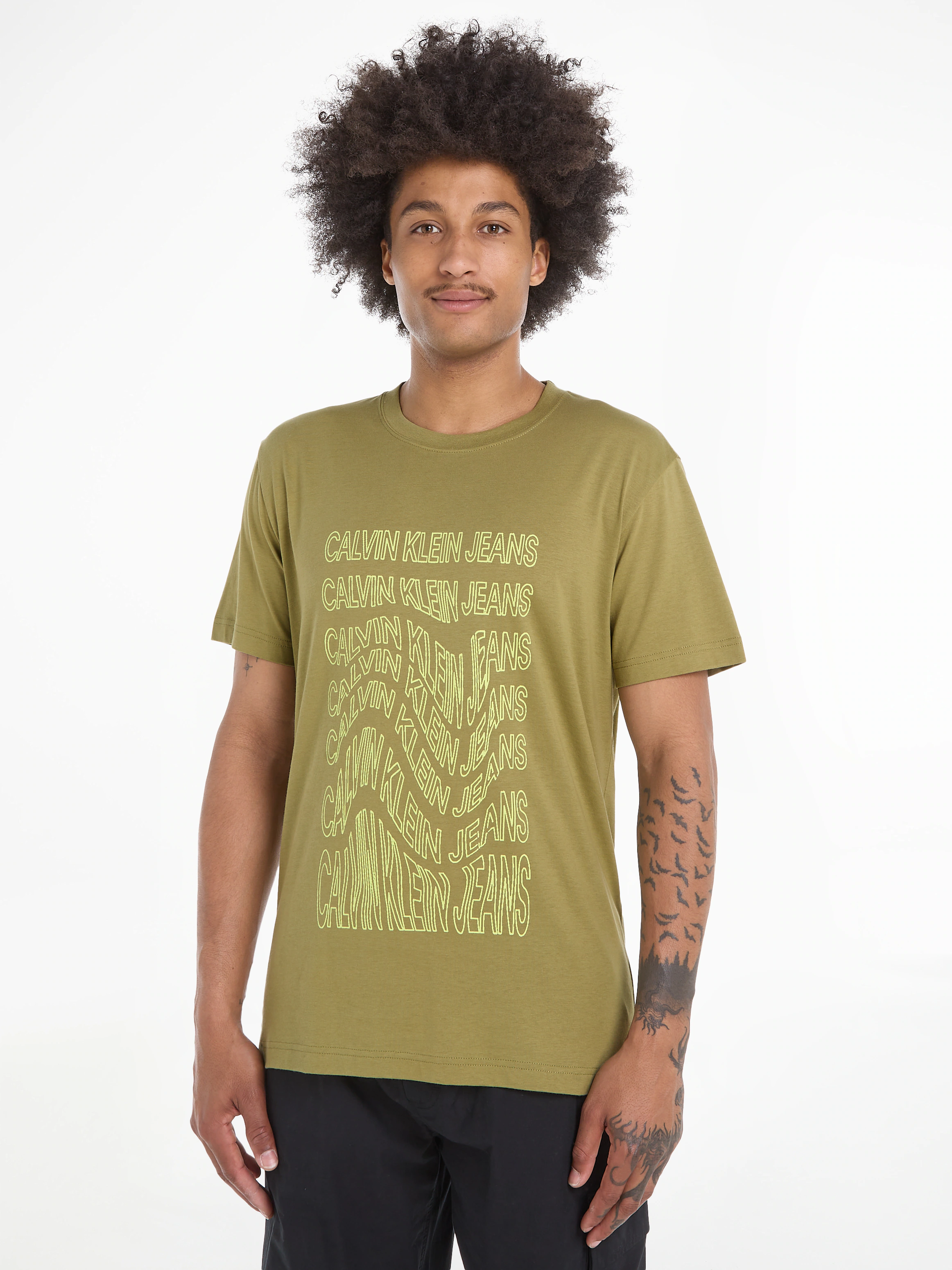 Calvin Klein Jeans T-Shirt "INSTITUTIONAL WARP TEE", mit Logodruck günstig online kaufen