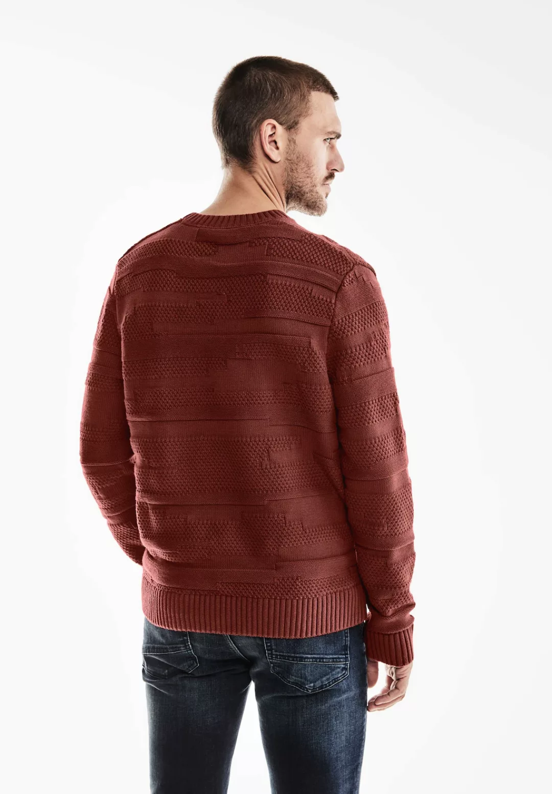 STREET ONE MEN Strickpullover mit Struktur günstig online kaufen