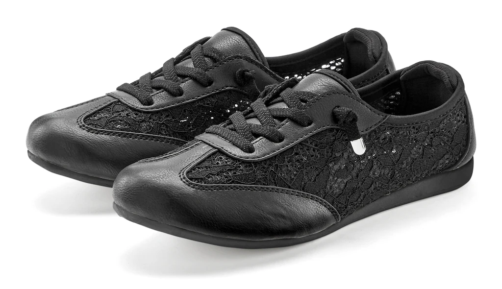 LASCANA Sneaker "Freizeitschuh, Halbschuh mit modischen Spitzendetails", zu günstig online kaufen