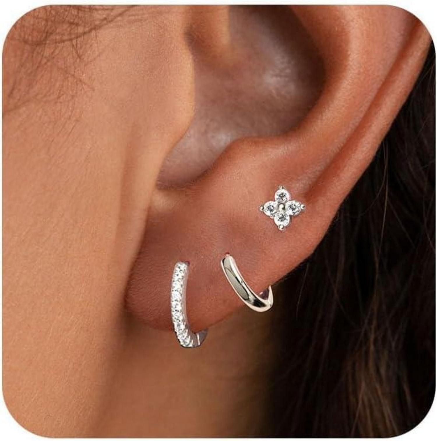 LuxusKollektion Schmuckset Ohrringe Silber 925 14K günstig online kaufen