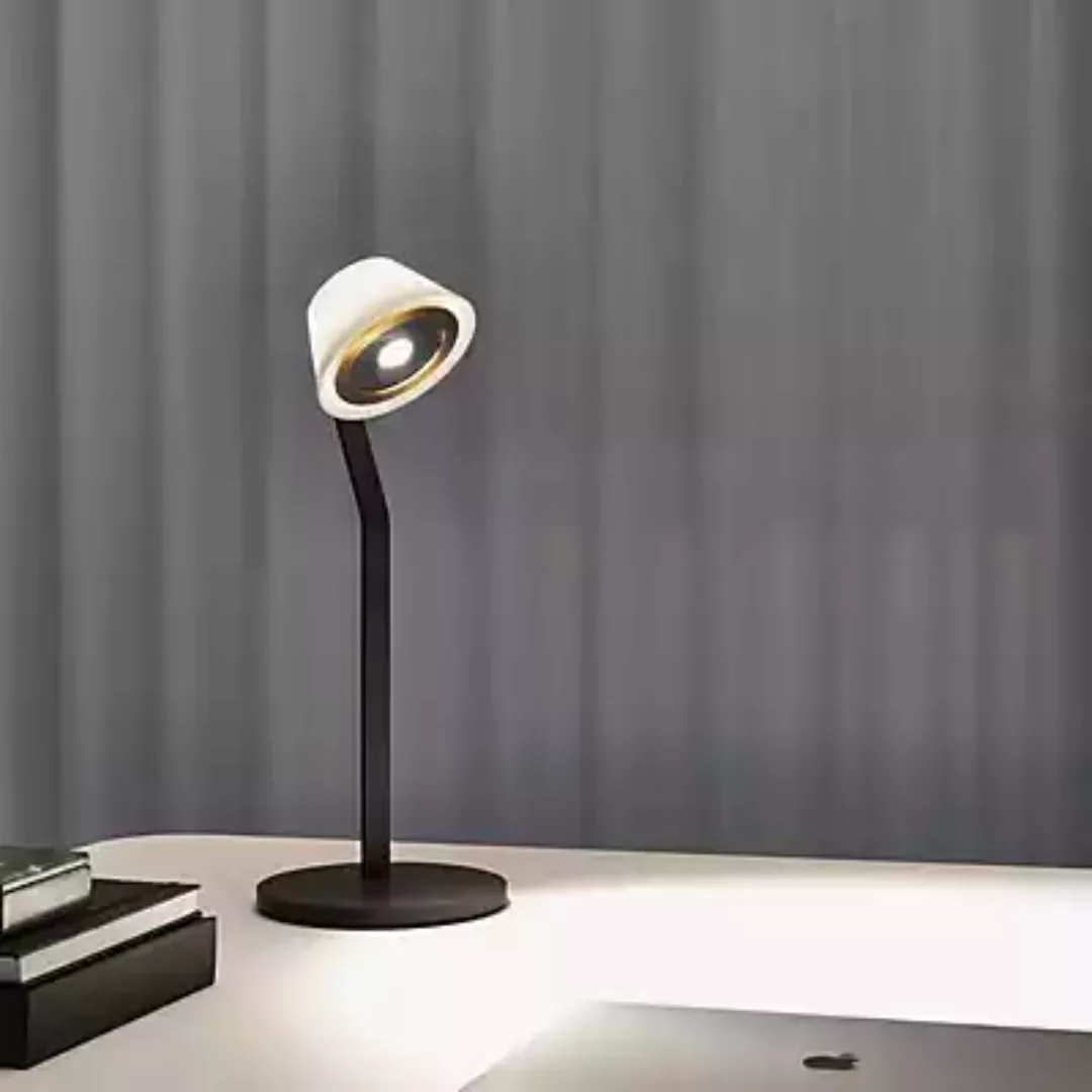 Occhio Lei Tavolo Iris Tischleuchte LED, Abdeckung roségold/Body schwarz ma günstig online kaufen