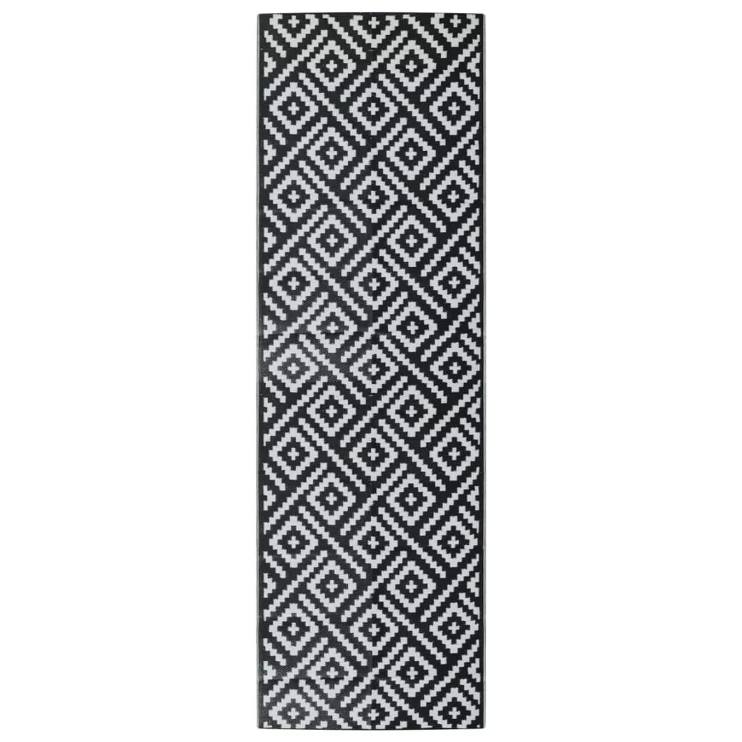 vidaXL Outdoorteppich Weiß Und Schwarz 80x250 Cm Pp 2008740 günstig online kaufen
