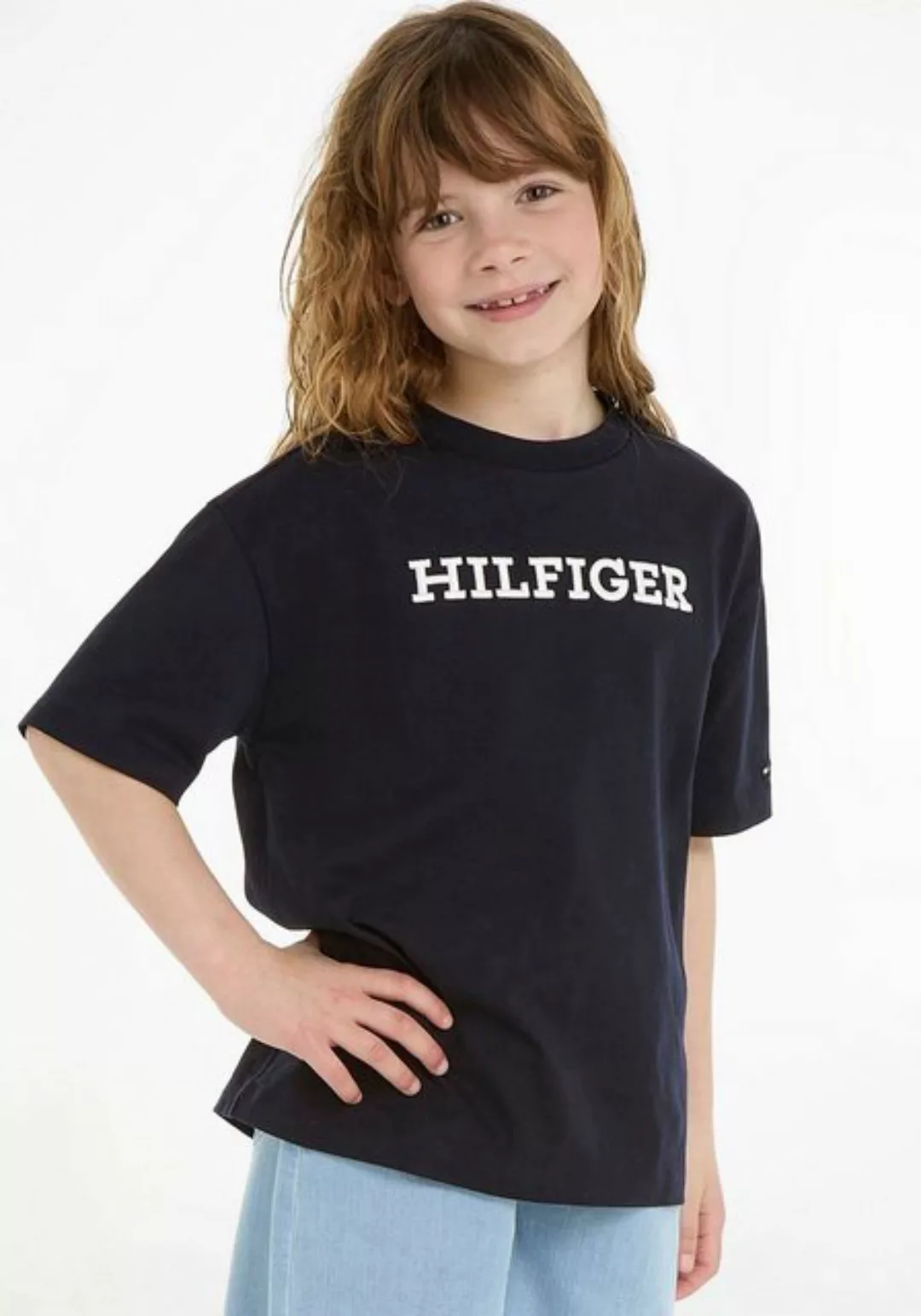 Tommy Hilfiger T-Shirt U MONOTYPE TEE S/S mit großer Logo-Stickerei günstig online kaufen