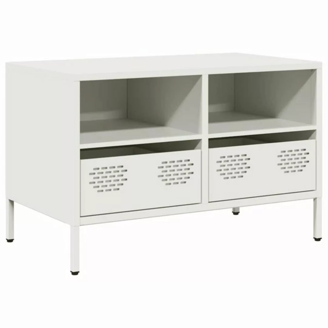 vidaXL Schrankmodule TV-Schrank Weiß 68x39x43,5 cm Kaltgewalzter Stahl günstig online kaufen