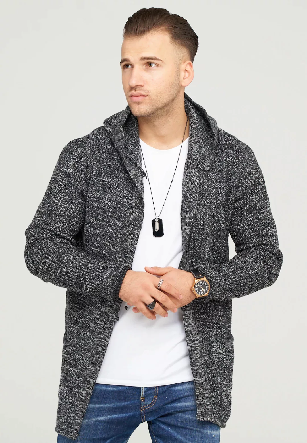 behype Strickjacke "NELIAN", im Grobstrick-Stil günstig online kaufen