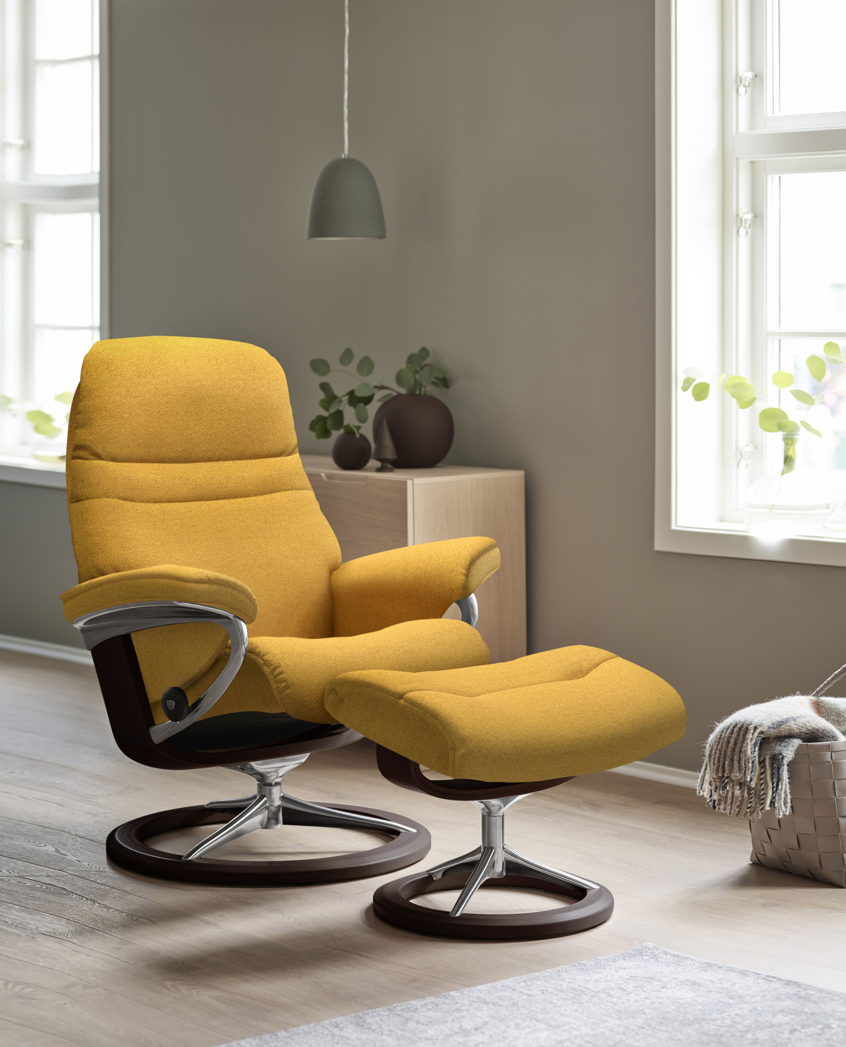 Stressless Relaxsessel "Sunrise", (Set, Relaxsessel mit Hocker), mit Signat günstig online kaufen