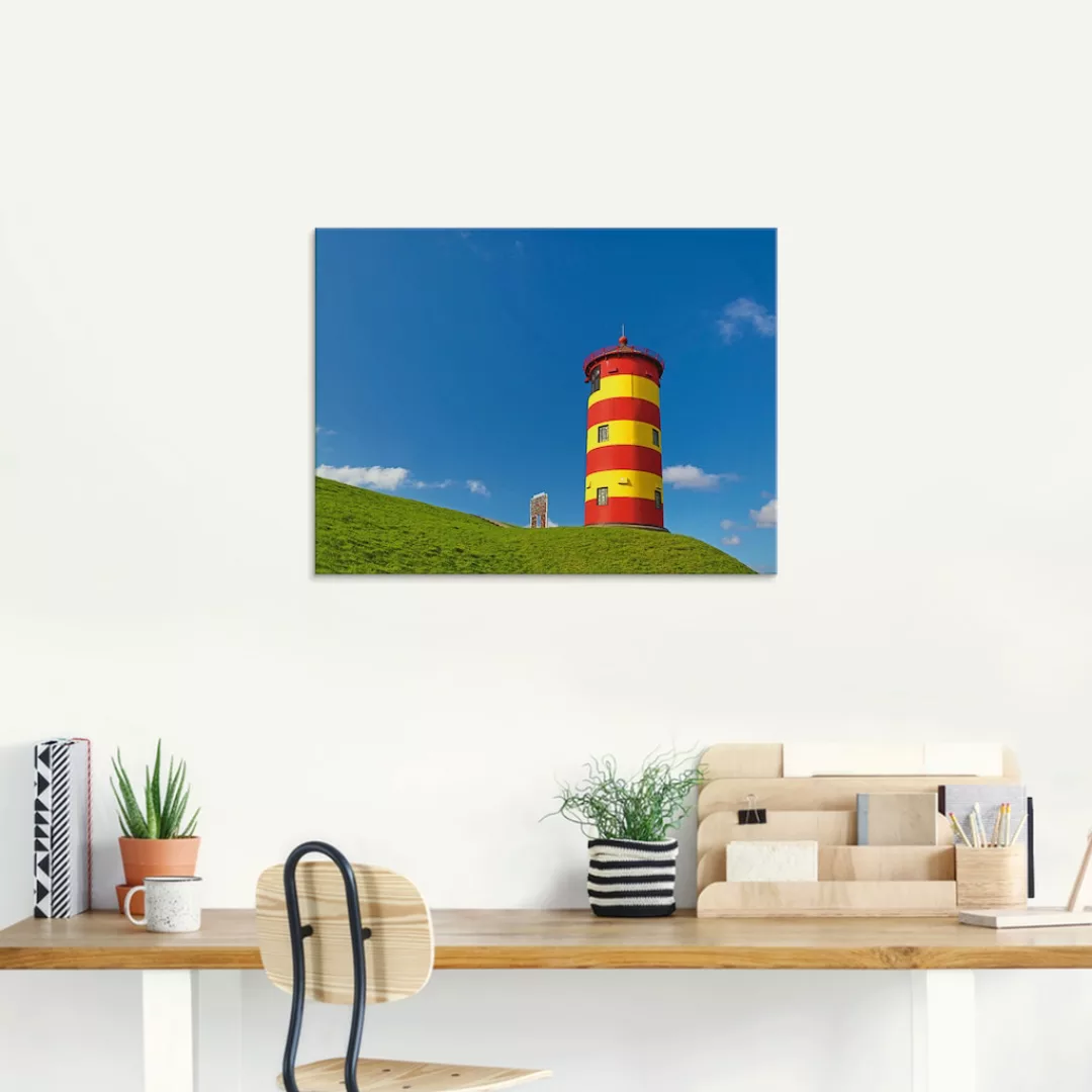 Artland Glasbild »Pilsumer Leuchtturm«, Gebäude, (1 St.) günstig online kaufen