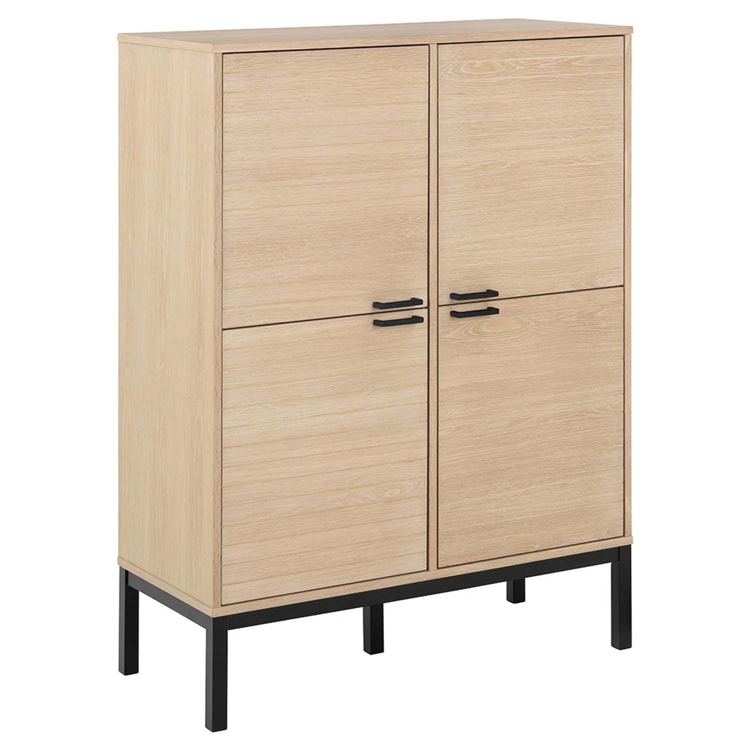 ebuy24 Kensington Vitrinenschrank 4 Türen 6 Regale Weiß günstig online kaufen
