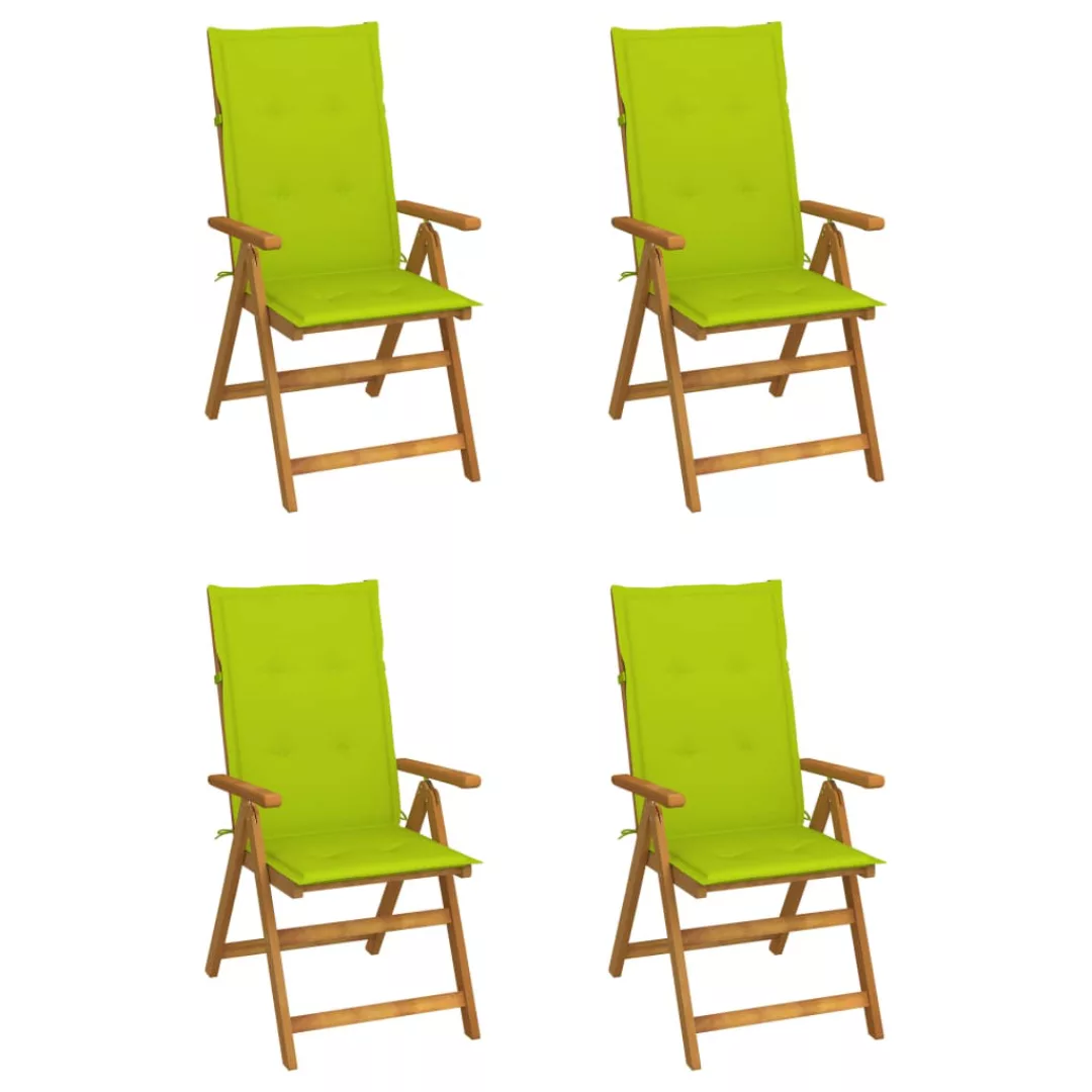 Garten-liegestühle 4 Stk. Mit Kissen Akazie Massivholz günstig online kaufen