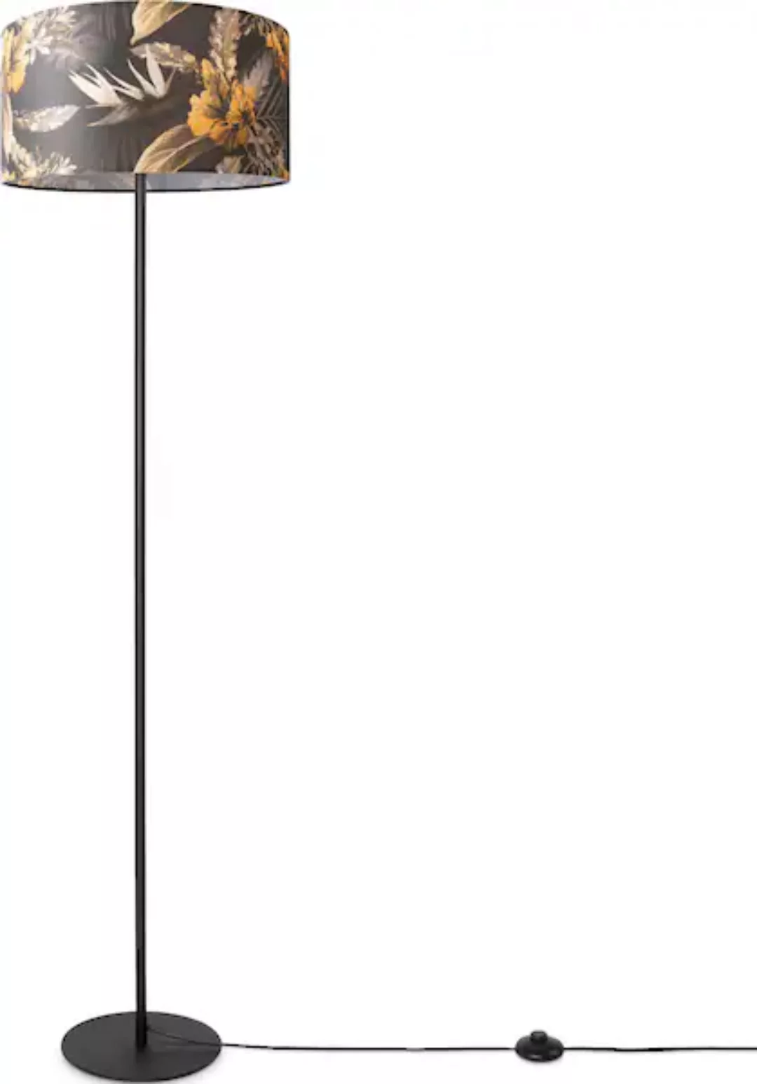 Paco Home Stehlampe »Luca Flower«, Standlampe Stoff Lampenschirm Wohnzimmer günstig online kaufen