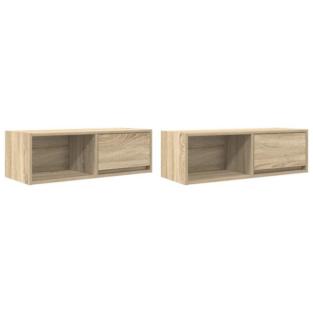 vidaXL TV-Schrank TV-Schränke 2 Stk. Sonoma-Eiche 80x31x25,5 cm Holzwerksto günstig online kaufen