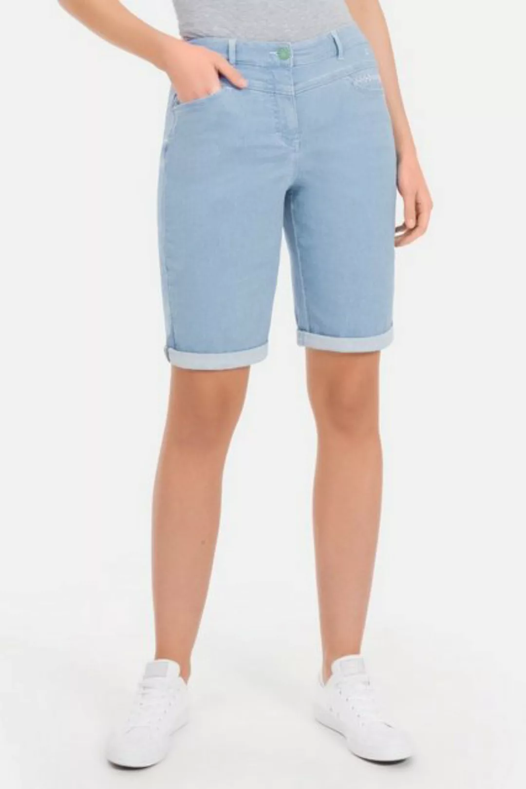 Recover Pants Jeansbermudas CARLA mit filigraner Bordürenstickerei günstig online kaufen