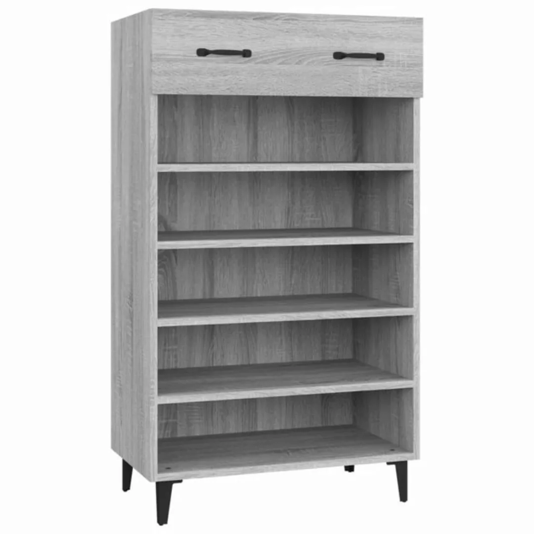 furnicato Schuhschrank Grau Sonoma 60x35x105 cm Holzwerkstoff (1-St) günstig online kaufen