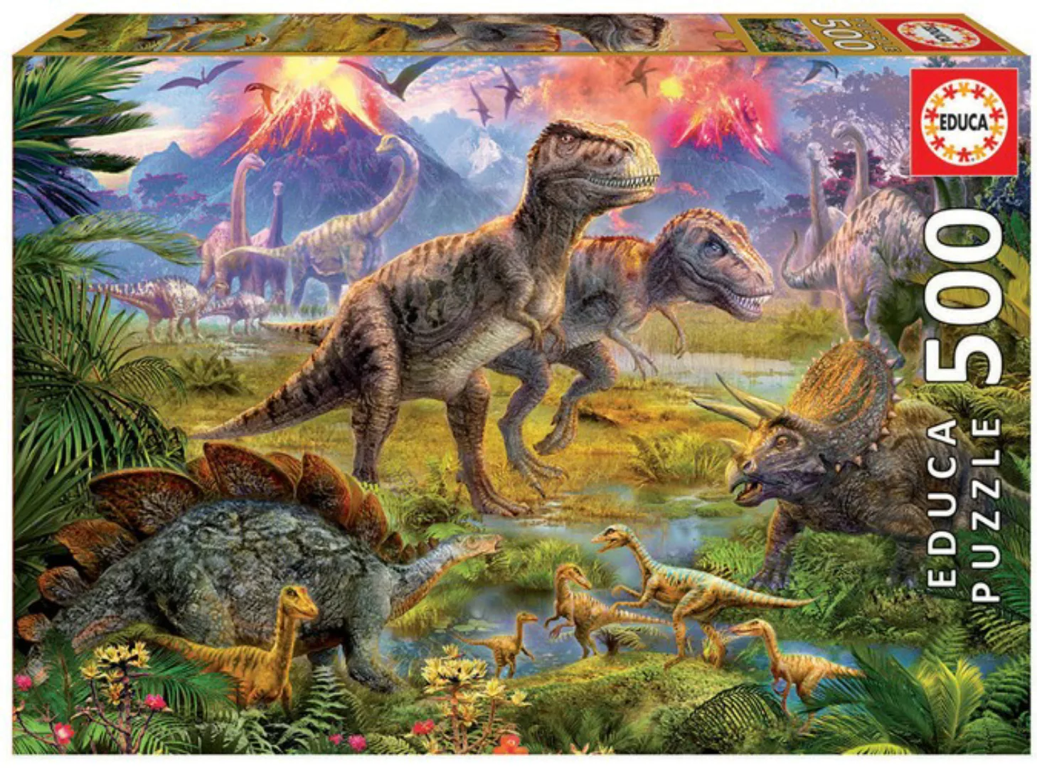 Educa Puzzle 9215969 - Dinosaur Gathering - 500 Teile Puzzle günstig online kaufen