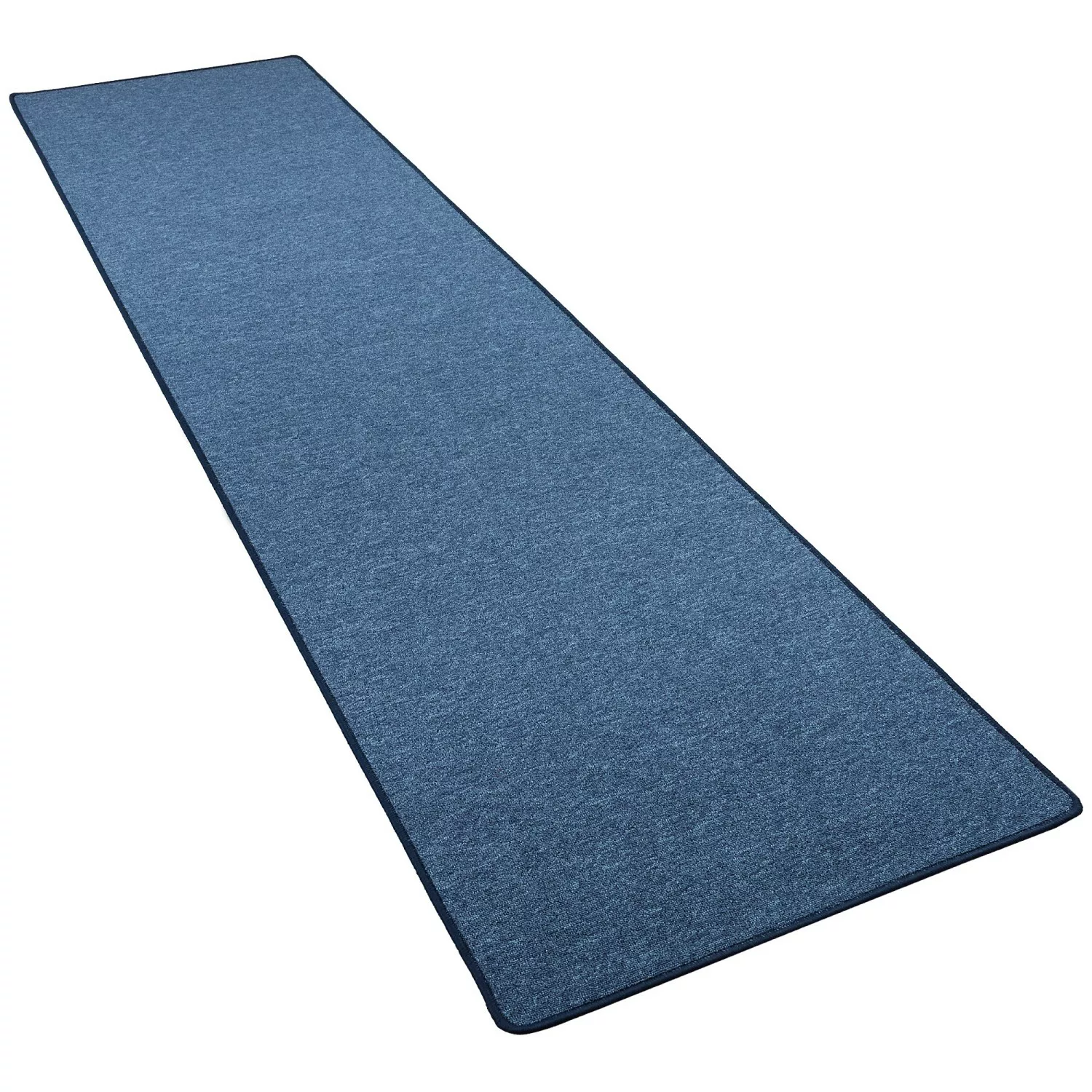 Snapstyle Feinschlingen Velour Läufer Teppich Strong Dunkelblau 80x240cm günstig online kaufen