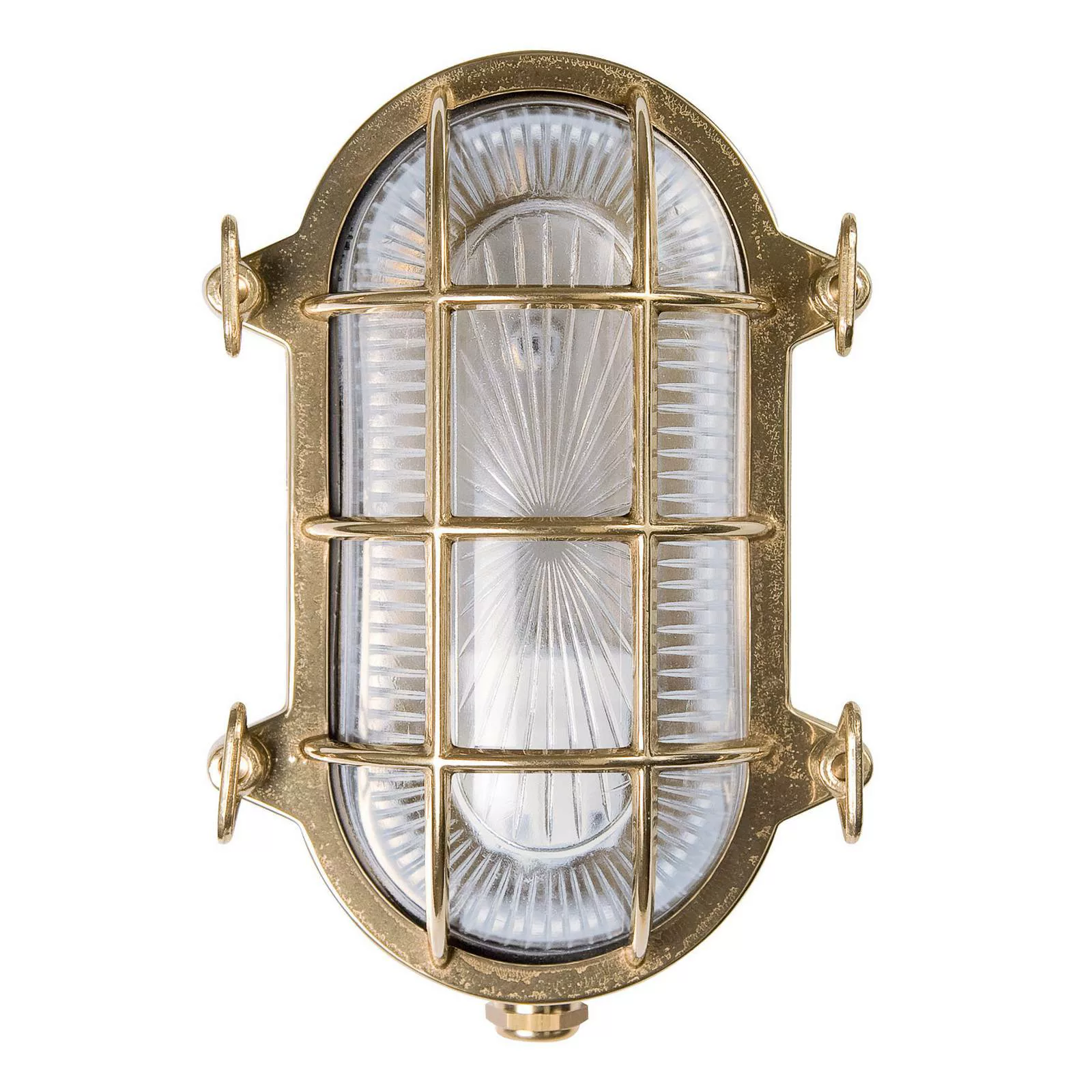 Wandlampe Tortuga oval 22,5cm messing natur/klar günstig online kaufen