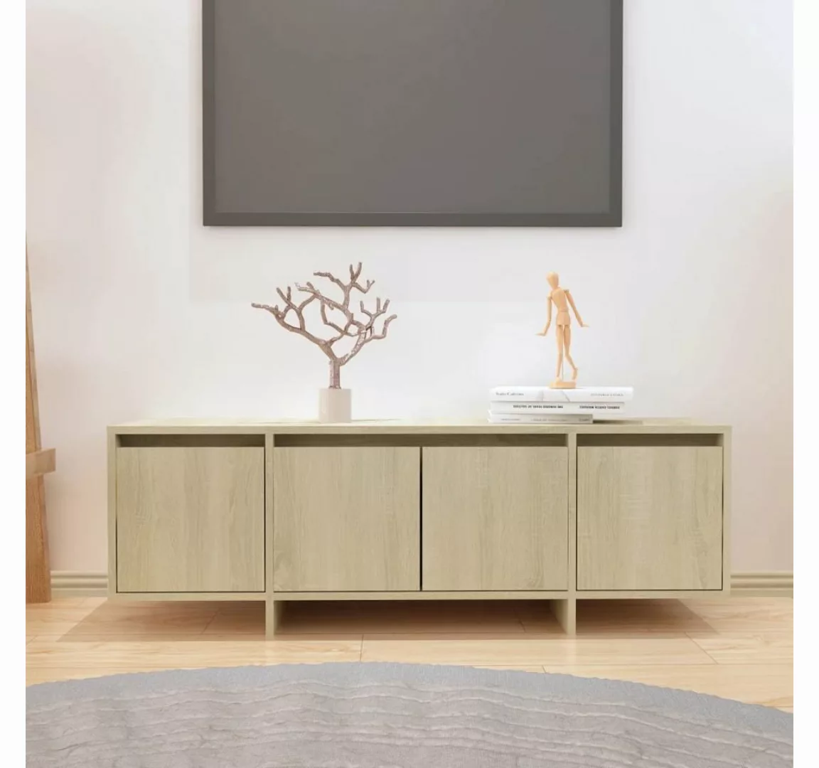 vidaXL TV-Schrank TV-Schrank Sonoma-Eiche 120x30x40,5 cm Spanplatte Lowboar günstig online kaufen